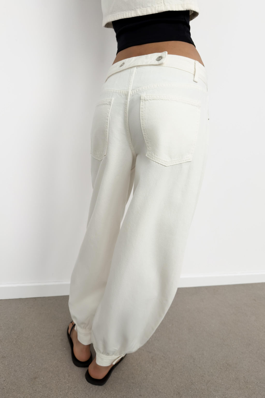 JEANS TRF BALLOON TRABILLA TIRO MEDIO / Blanco - Zara фото 5