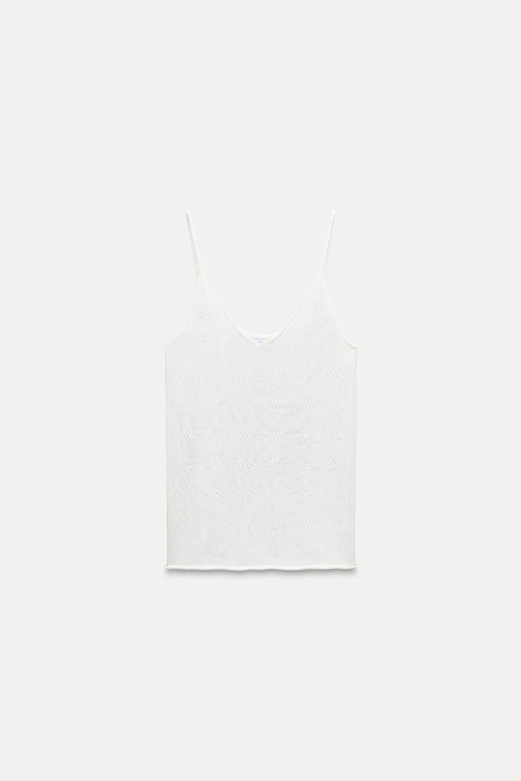 PLAIN STRAPPY KNIT TOP - Zara фото 10