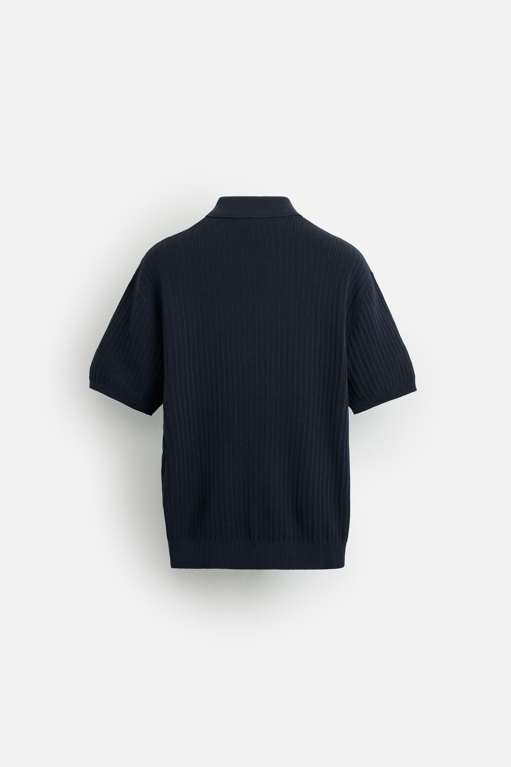 VERTICAL TEXTURED KNIT POLO SHIRT - Zara фото 7