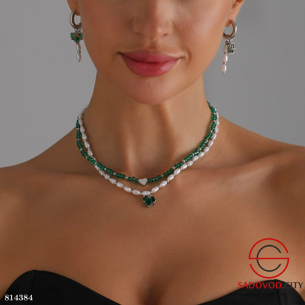 Женский набор колье и серьги