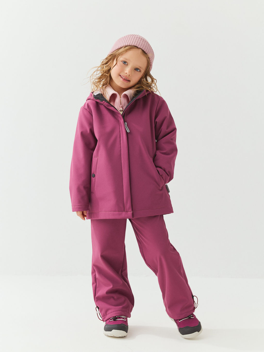 Парка Softshell демисезонная Ягодный - Bungly фото 4