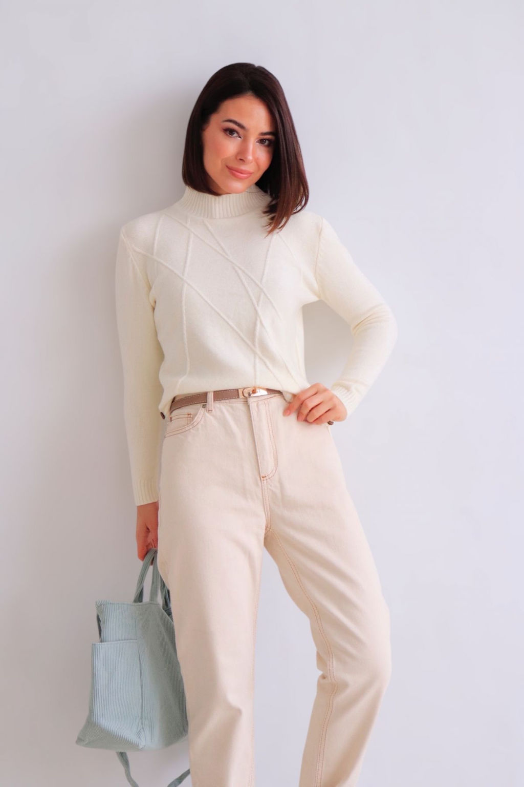 Martichelli Джемпер молочный линии  фото 7