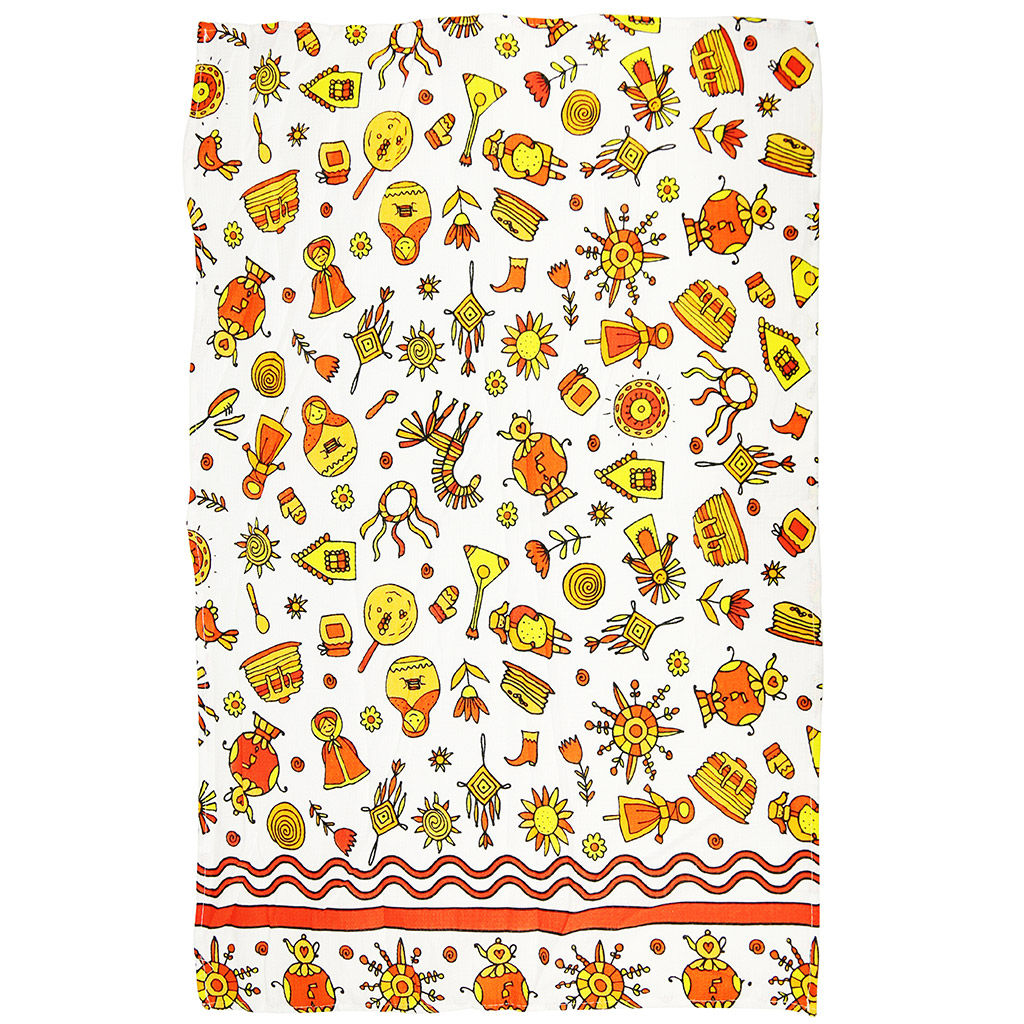 Полотенце вафельное 50х70см Весенняя капель, хлопок 100%, Домашняя мода (Россия)