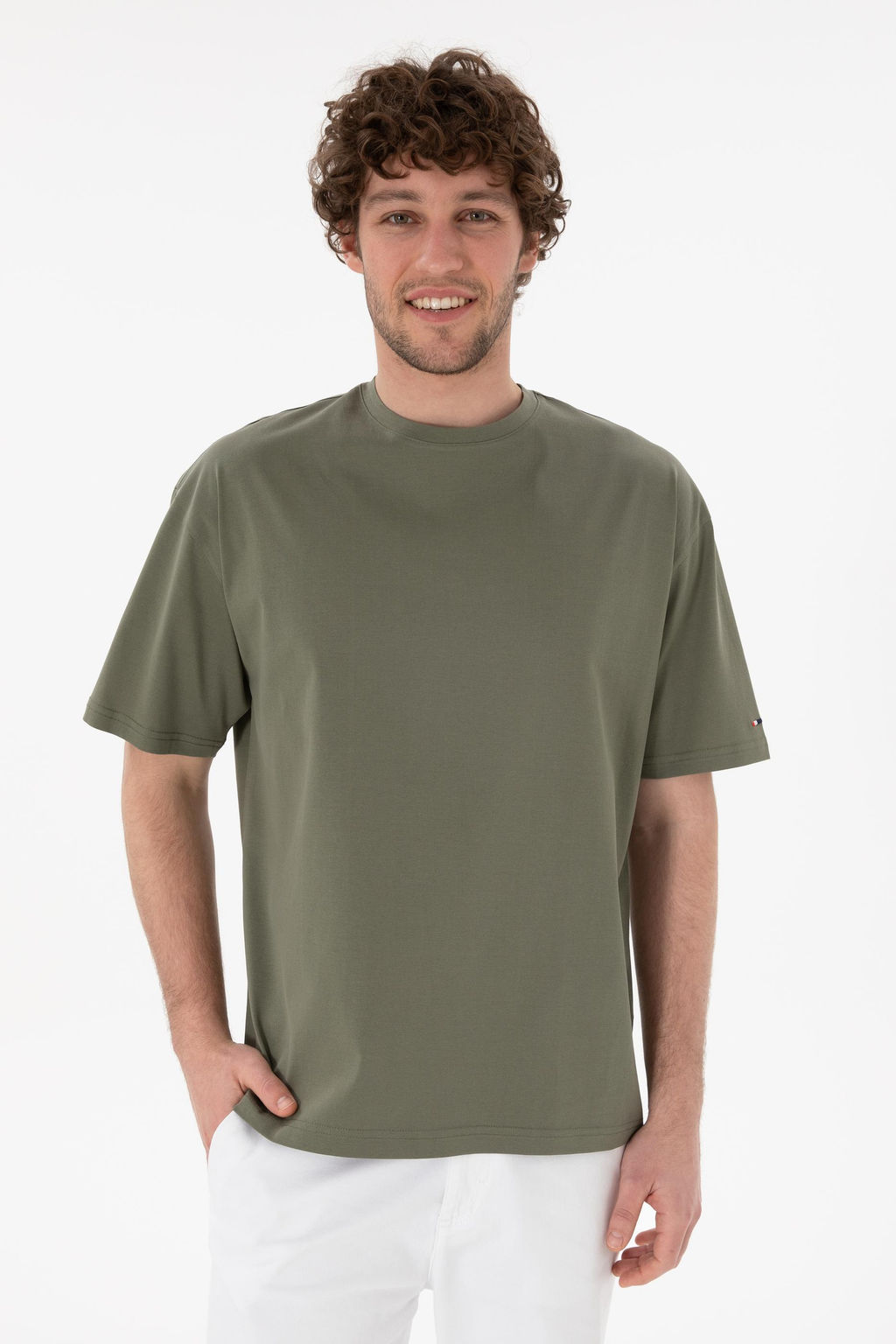 Erkek Comfort Fit Bisiklet Yaka Vizon Merserize Basic Ti__rt Sepette S_rpriz _ndirim - U.s. polo assn фото 2