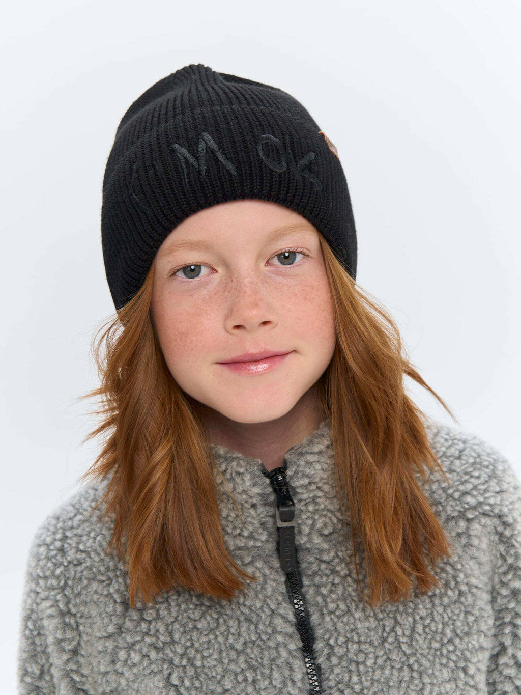 Шапка из смесового хлопка с вышивкой Уголь 7+ - Bungly фото 3
