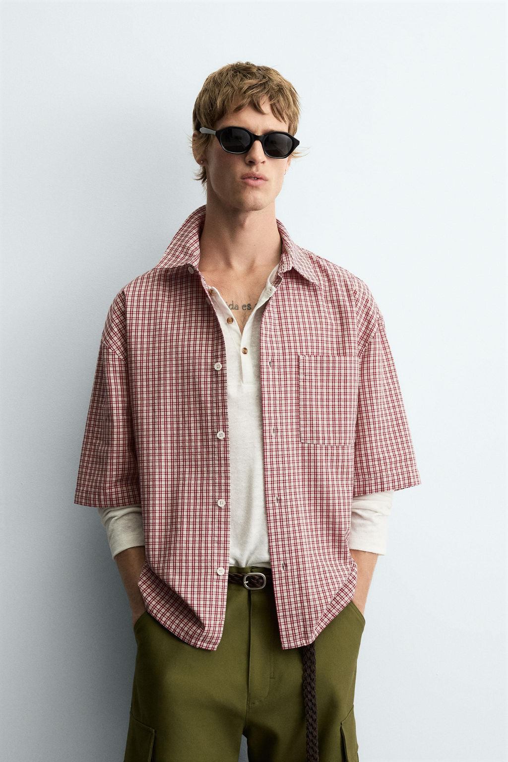 RELAXED FIT CHECK SHIRT - Zara фото 2