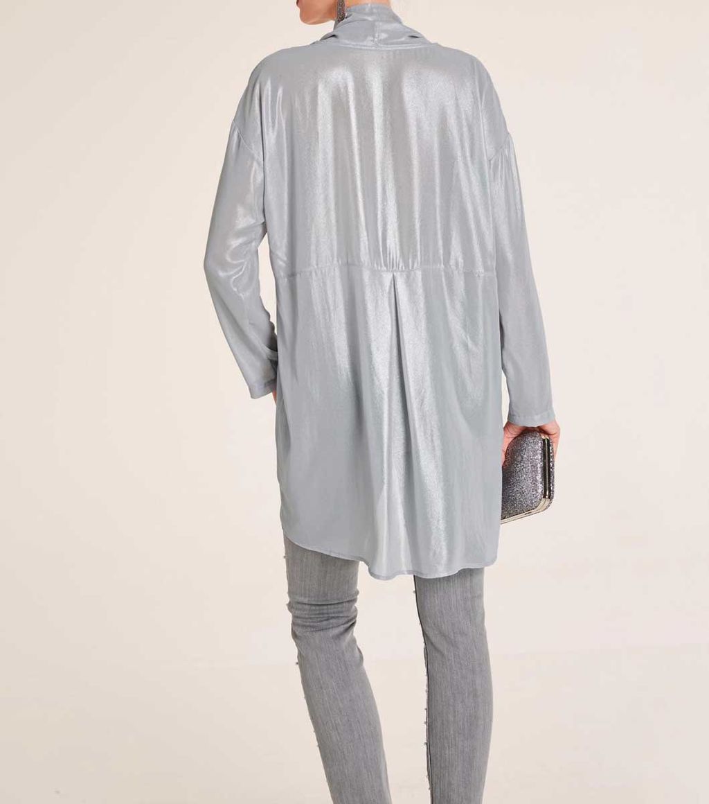 Блузка, серебристая - Ashley brooke фото 4