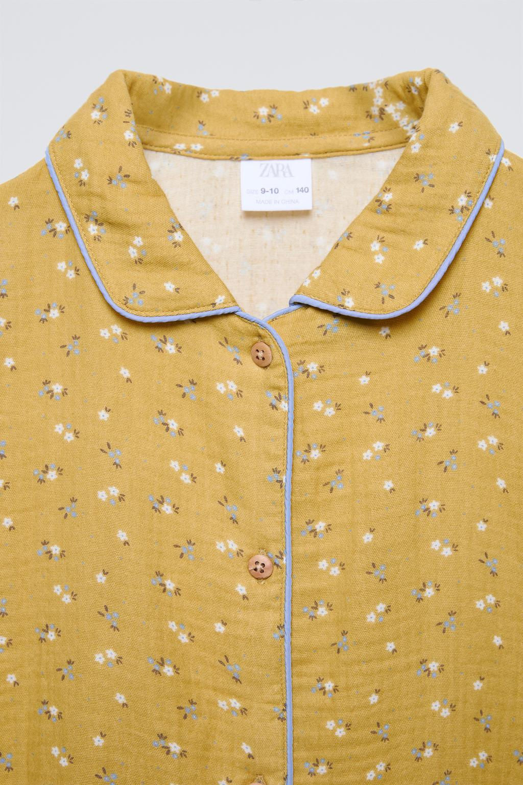 6-14/ FLORAL SHIRT PYJAMAS - Zara фото 7