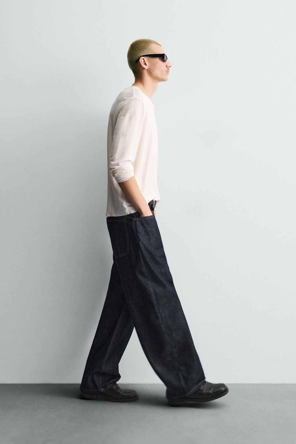 JEANS BALLOON FIT / Marino / Blanco - Zara фото 6