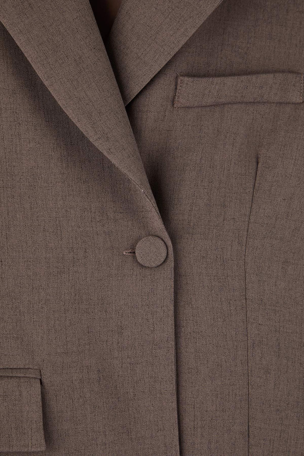 Limited Edition Bej Vucuda Oturan/Fitted Dokuma Blazer Ceket TWOAW26BC00020 - Trendyolmilla фото 7