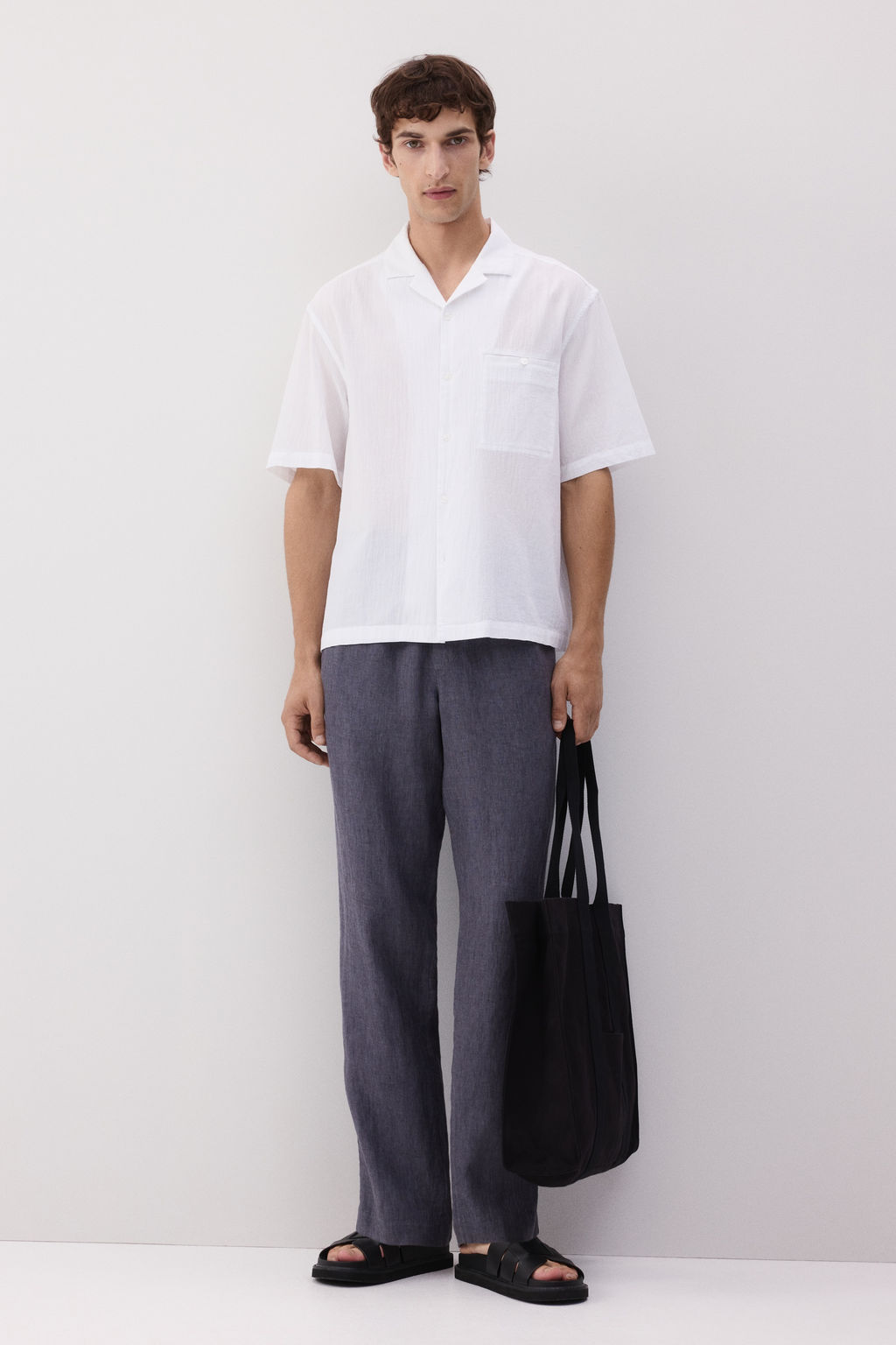 Pantal?n de lino Regular Fit - H&m фото 6