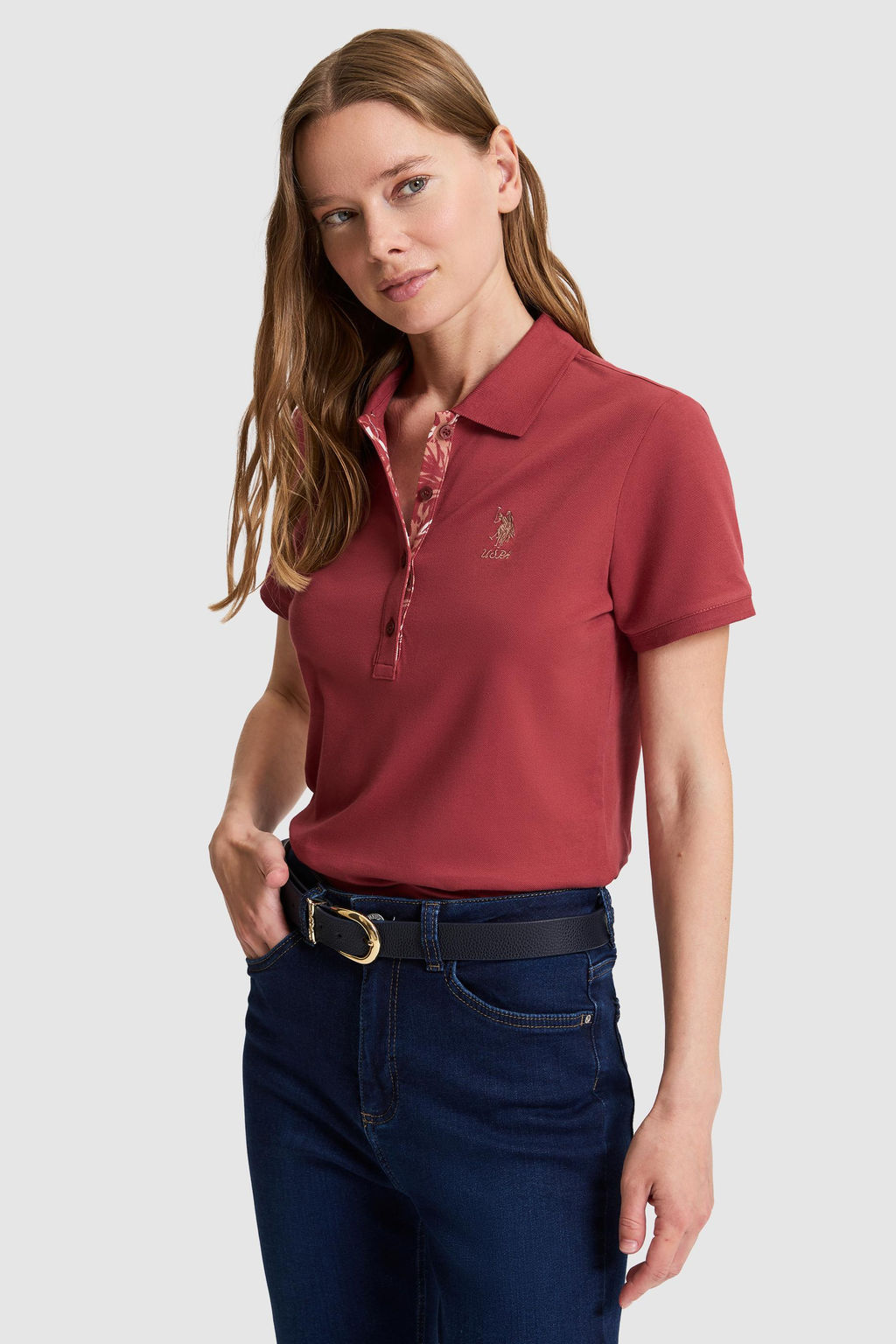 Kad_n Fu_ya Polo Yaka Basic Ti__rt