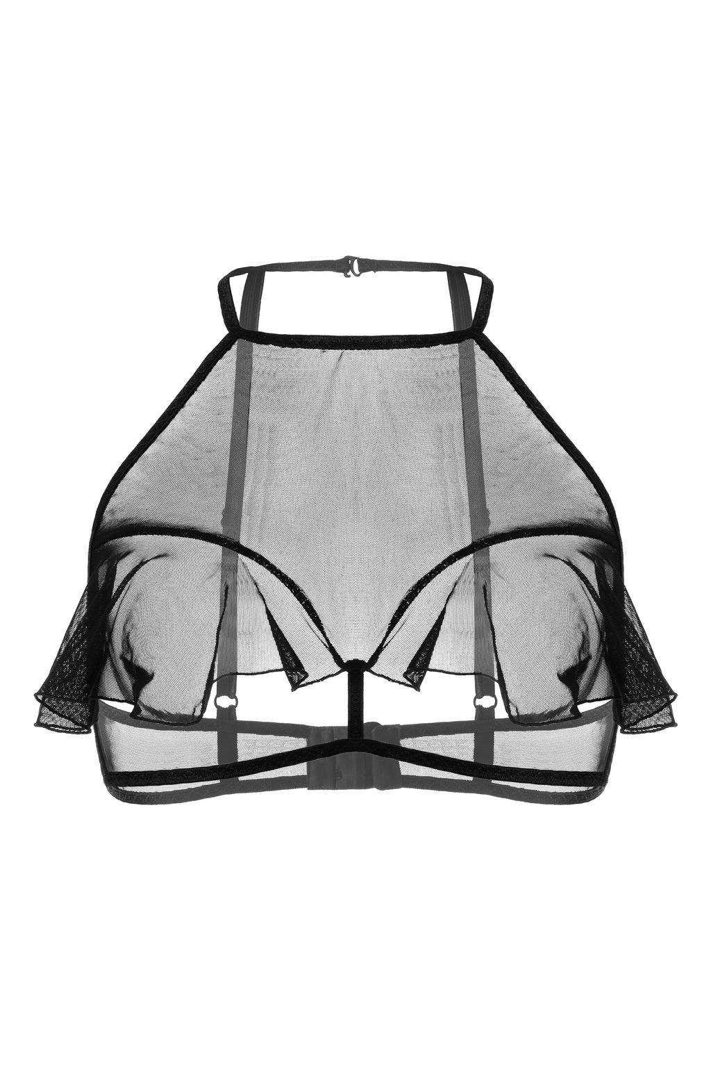 Эротический бралетт Erolanta Karen с открытой грудью, черный (50-52)  фото 7