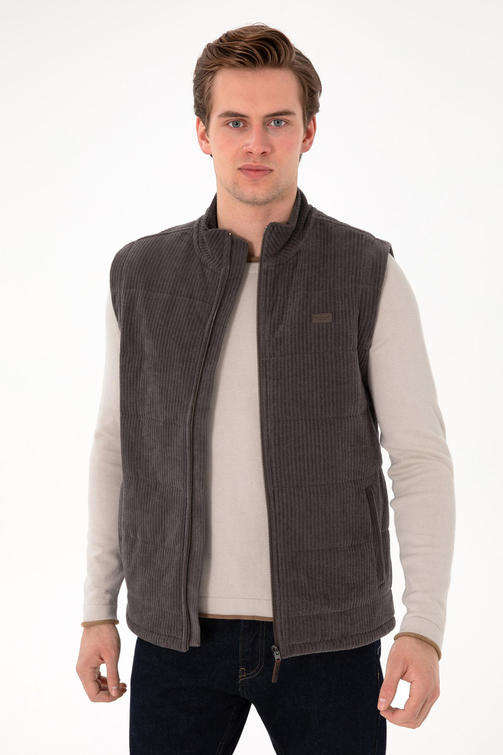 Мужской антрацитовый вязаный вязание кардиган скидка в корзине