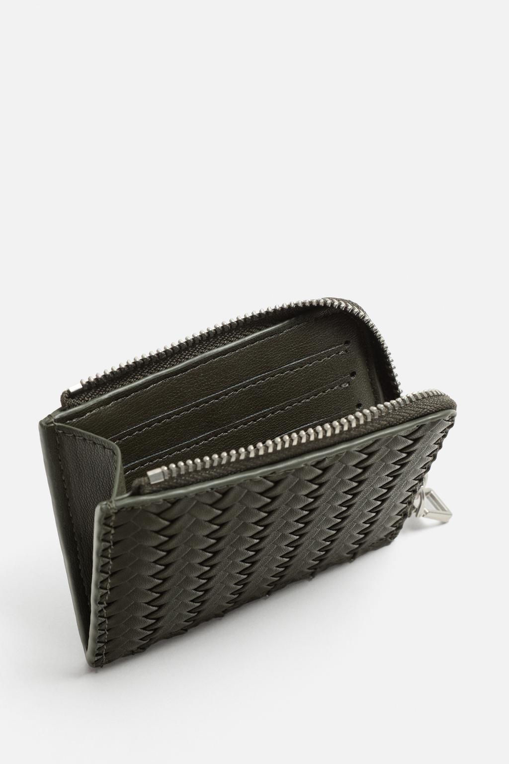 BRAIDED ZIP-UP CARD HOLDER - Zara фото 8