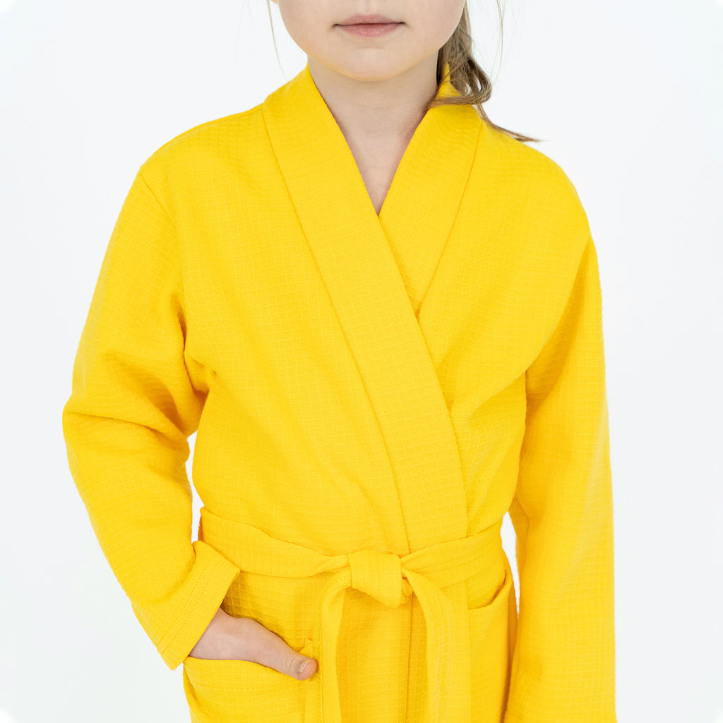 Халат детский вафельный желтый - Утенок фото 10