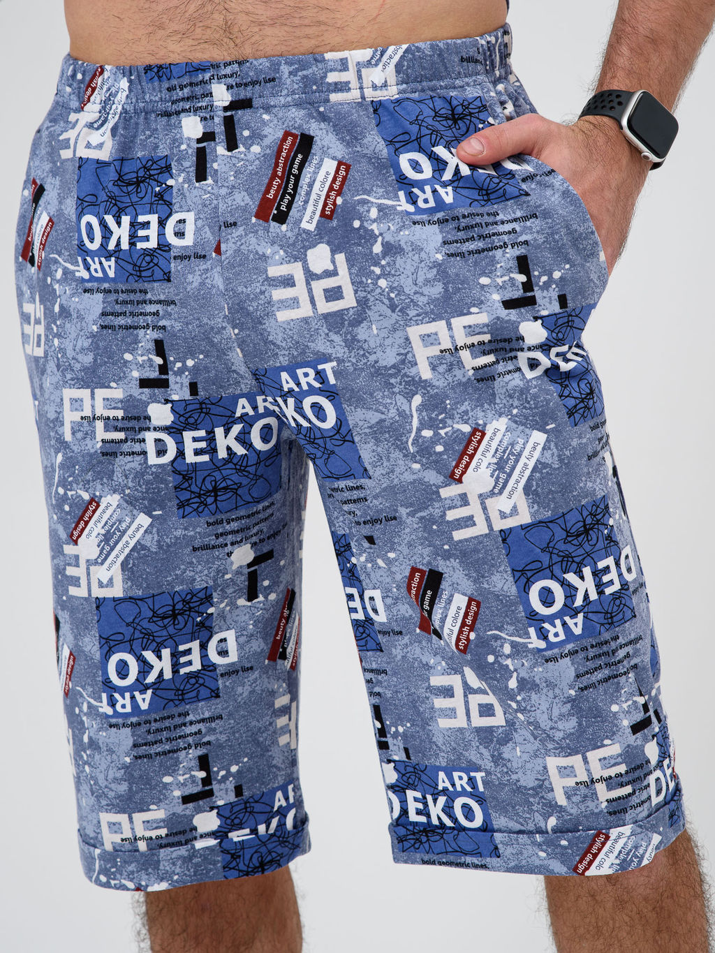 100% ХЛОПОК Комплект мужской "Техно" (бриджи)