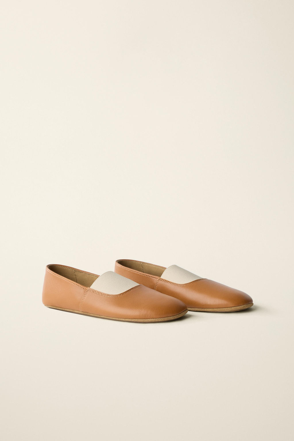 BAILARINA PIEL CREATED BY CARAMEL LONDON X ZARA / Marr?n  фото 3