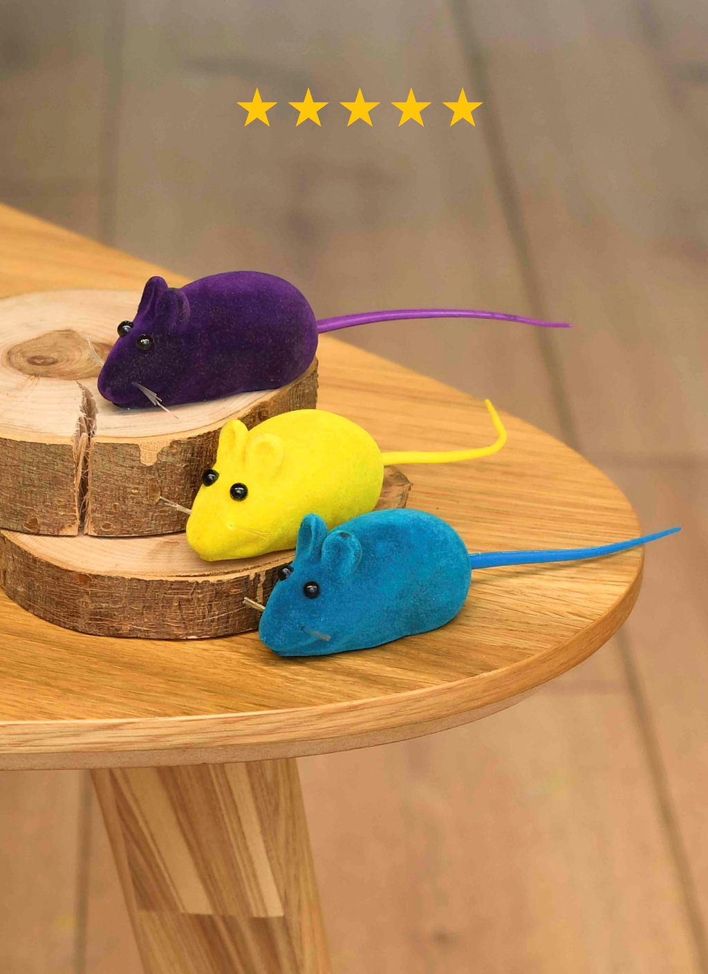 Мышка игрушка для кошек, набор 3 шт. PS094