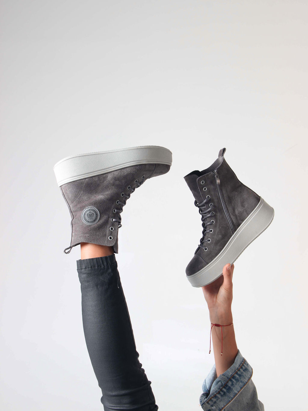 Ботинки 215.ALTAgr. Серый замок/Шерсть