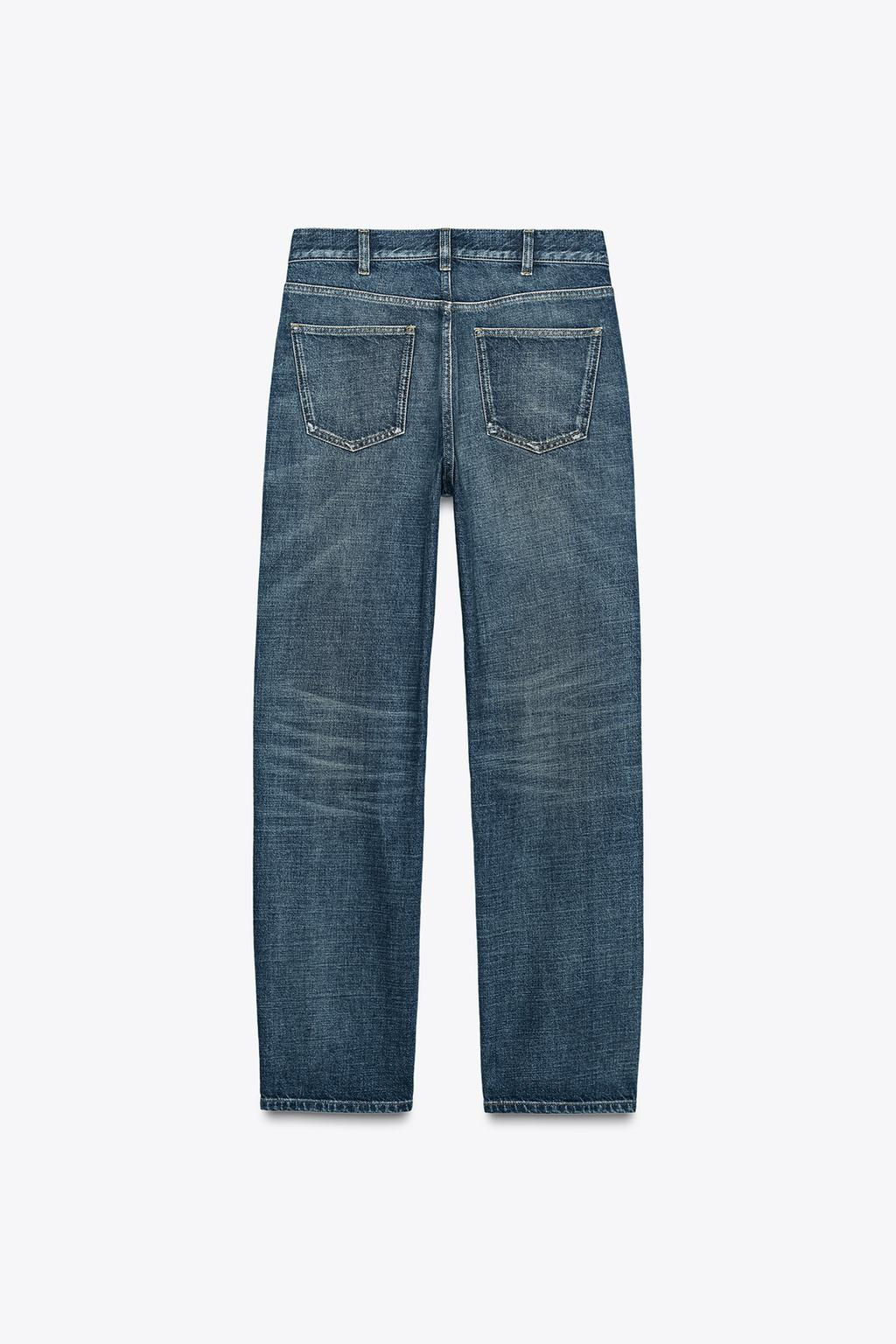 ZW COLLECTION RELAXED FIT MID-RISE JEANS - Zara фото 5