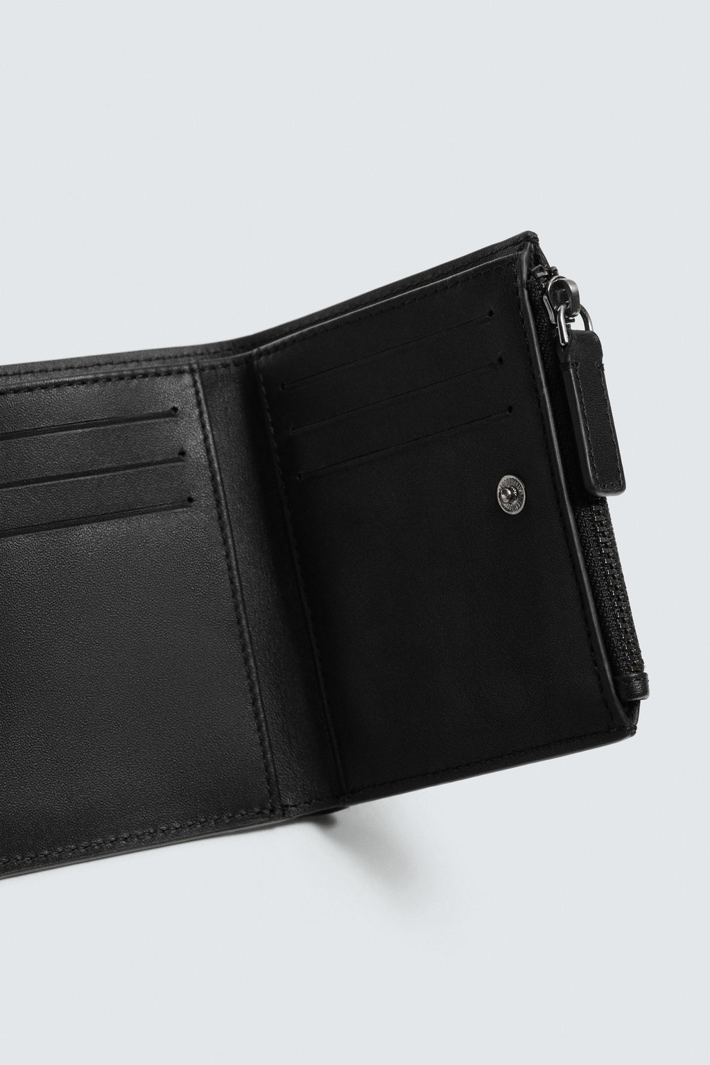 CARTERA MONEDERO PIEL / Negro - Zara фото 3