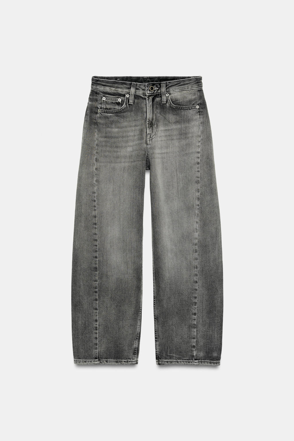 JEANS ZW COLLECTION ANKLE RELAXED TIRO MEDIO / Gris - Zara фото 5