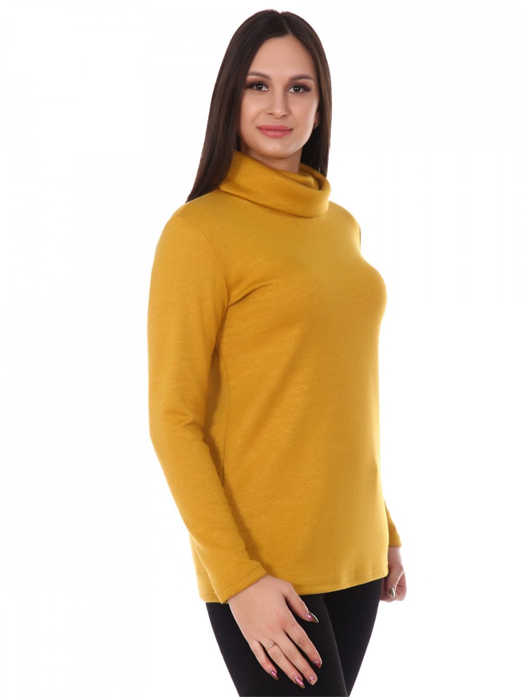 Б0722 Джемпер женский ангора горчичный - АстраТекстиль фото 3