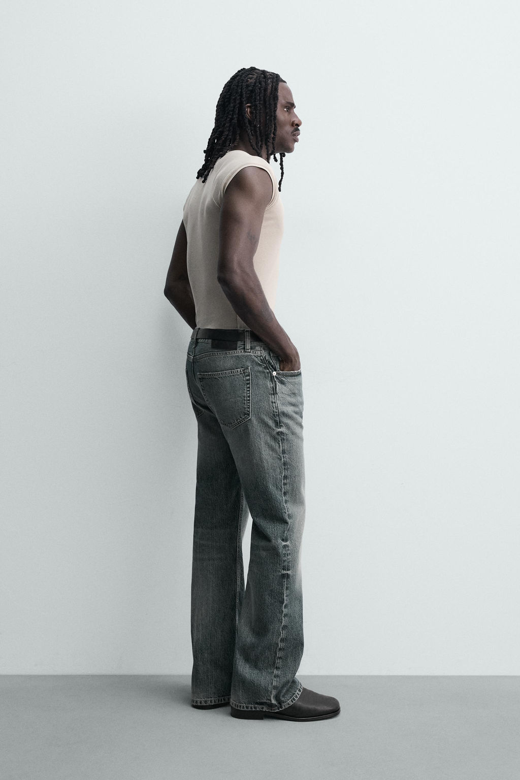 JEANS FLARE FIT ABERTURA / Azul tinta - Zara фото 4