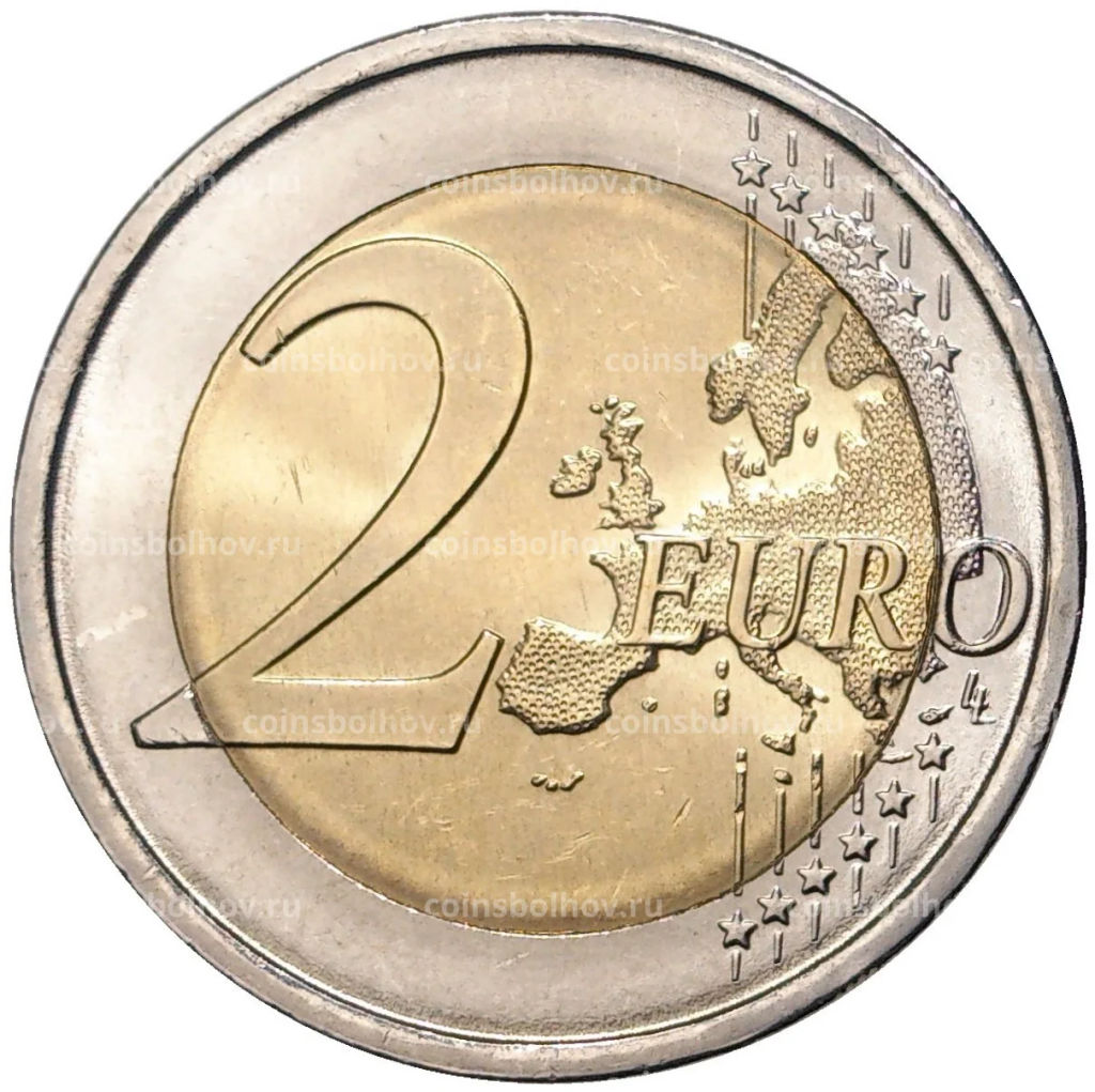 2 евро 2009 года Португалия- 10 лет монетарной политики ЕС и введения евро