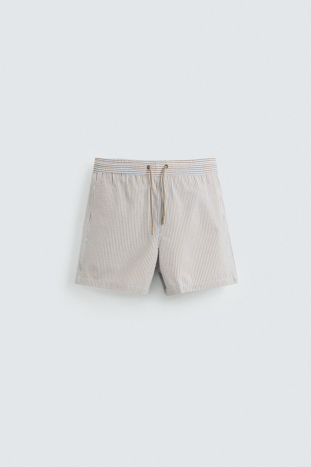 SEERSUCKER MID-LENGTH SWIMMING TRUNKS
