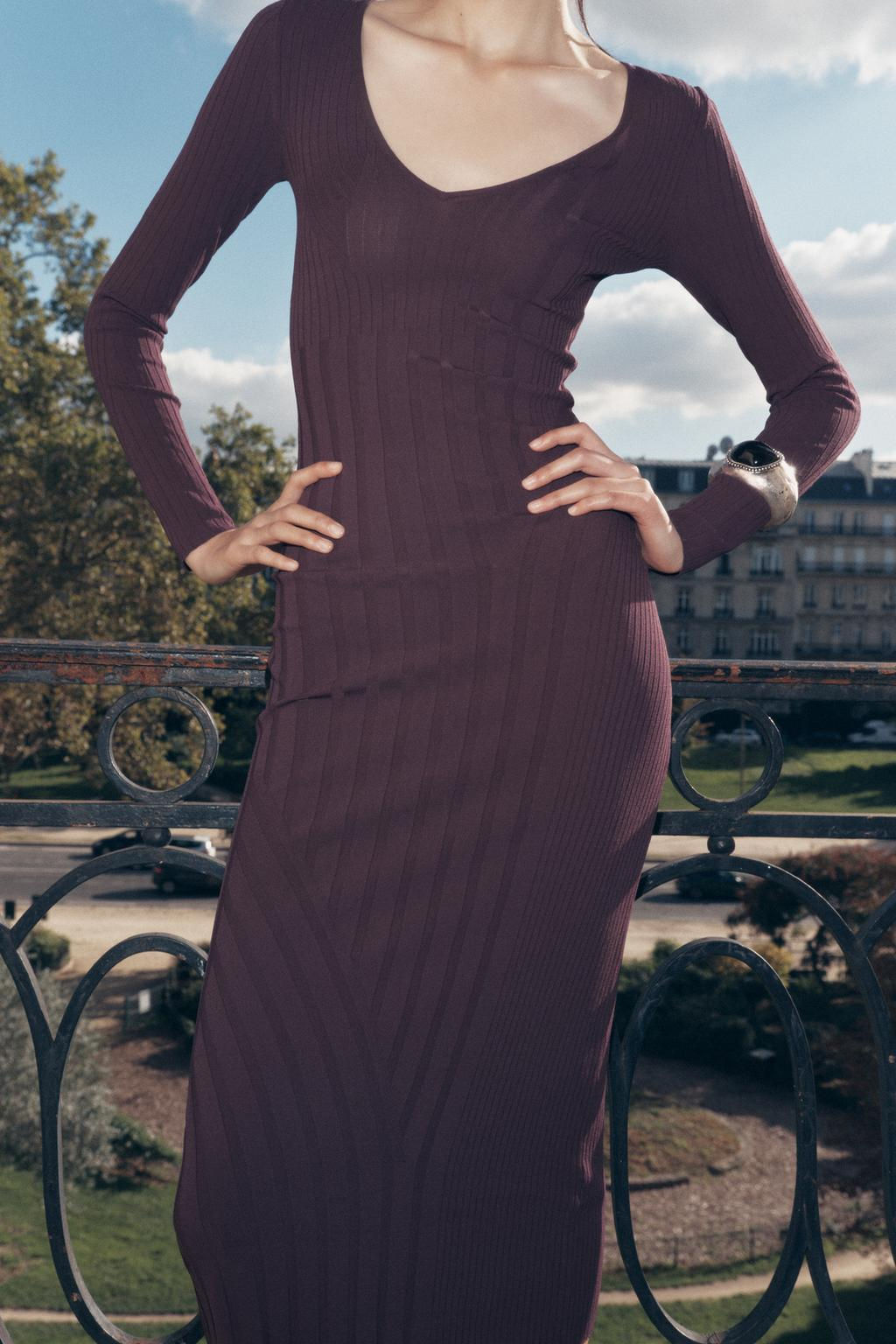 RIBBED KNIT DRESS - Zara фото 3