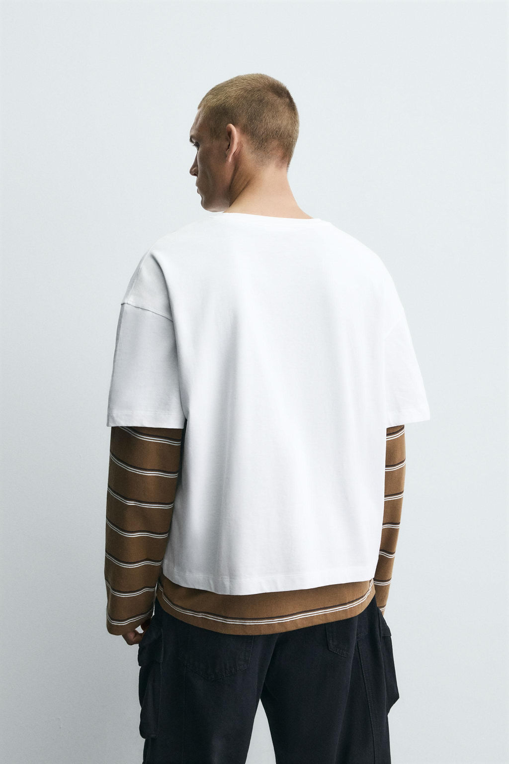 T-SHIRT WITH CONTRAST PRINTS - Zara фото 3