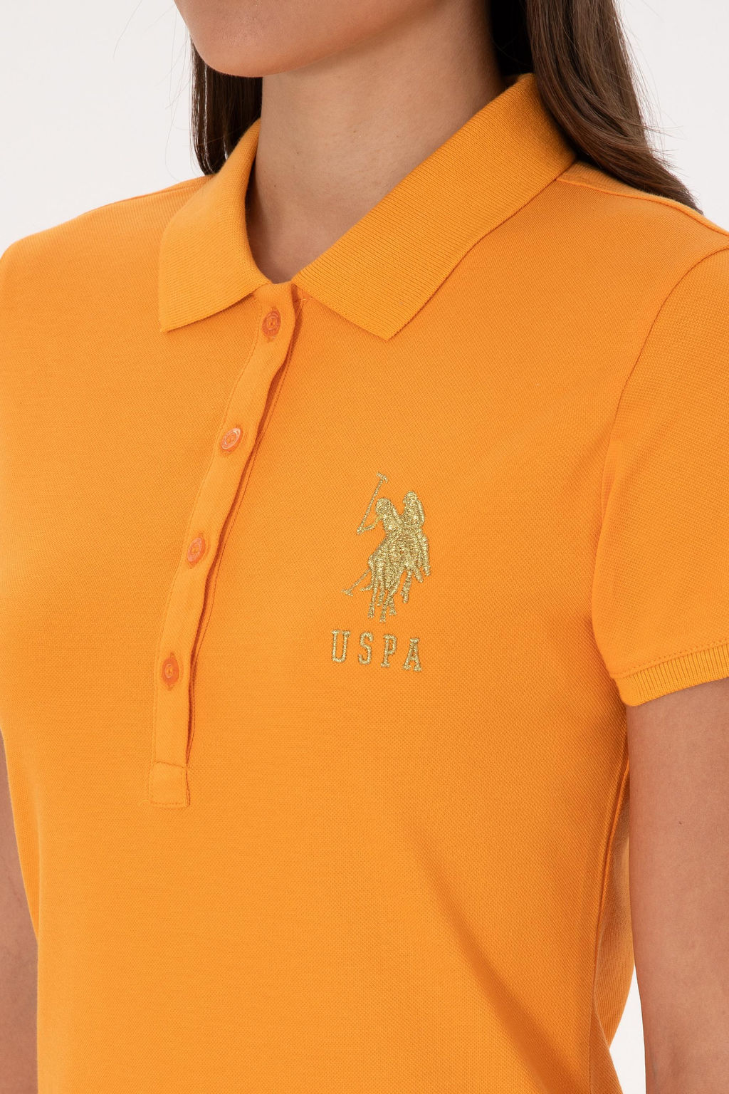 Kad_n Turuncu Polo Yaka Mini Boy _rme Elbise - U.s. polo assn фото 6