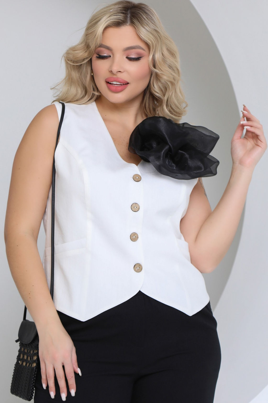 Жилет П-2241/5 Цвет:белый - Леди агата фото 10