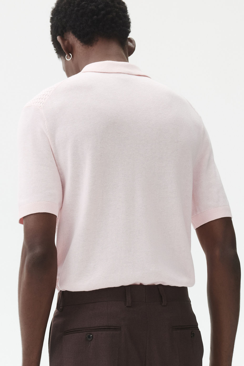 Polo en punto trenzado Slim Fit - H&m фото 7