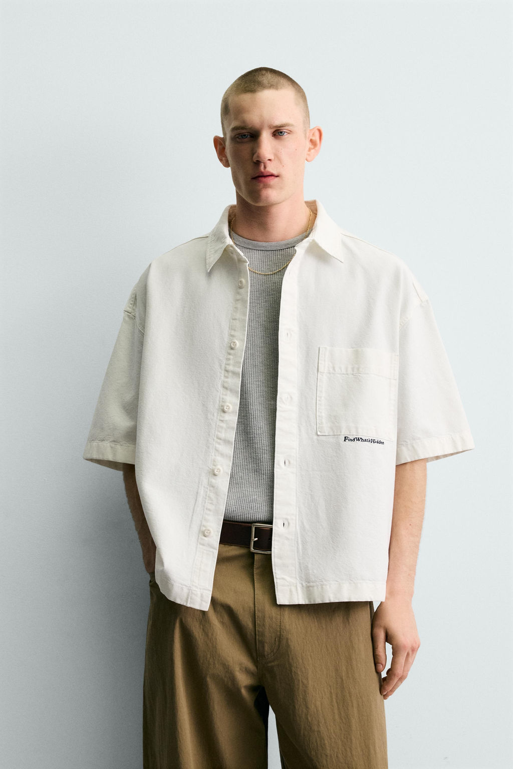 CAMISA RELAXED FIT ESTAMPADO GOLF / Blanco - Zara фото 2