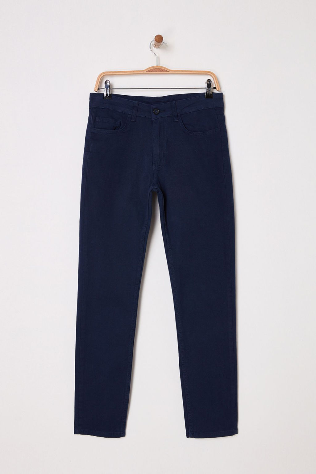 TRENDYOL MAN Lacivert Slim/Dar Paca Basic 5 Cep Esnek Gabardin Pamuklu Pantolon TMNSS25PL00020 - Trendyolmilla фото 10