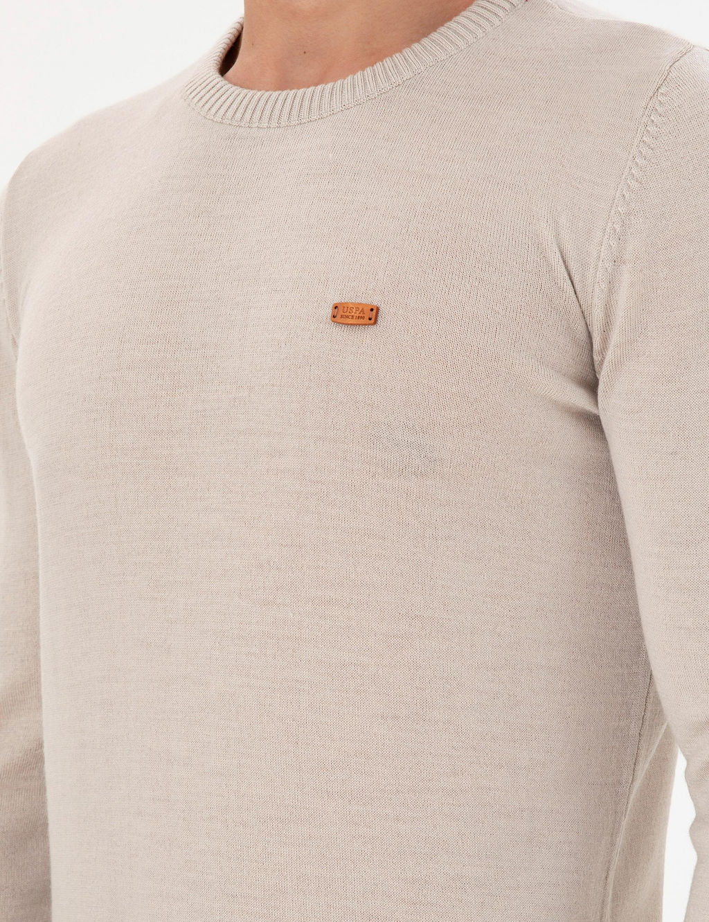 Erkek Slim Fit Bisiklet Yaka Ta_ Melanj Kazak - U.s. polo assn фото 7