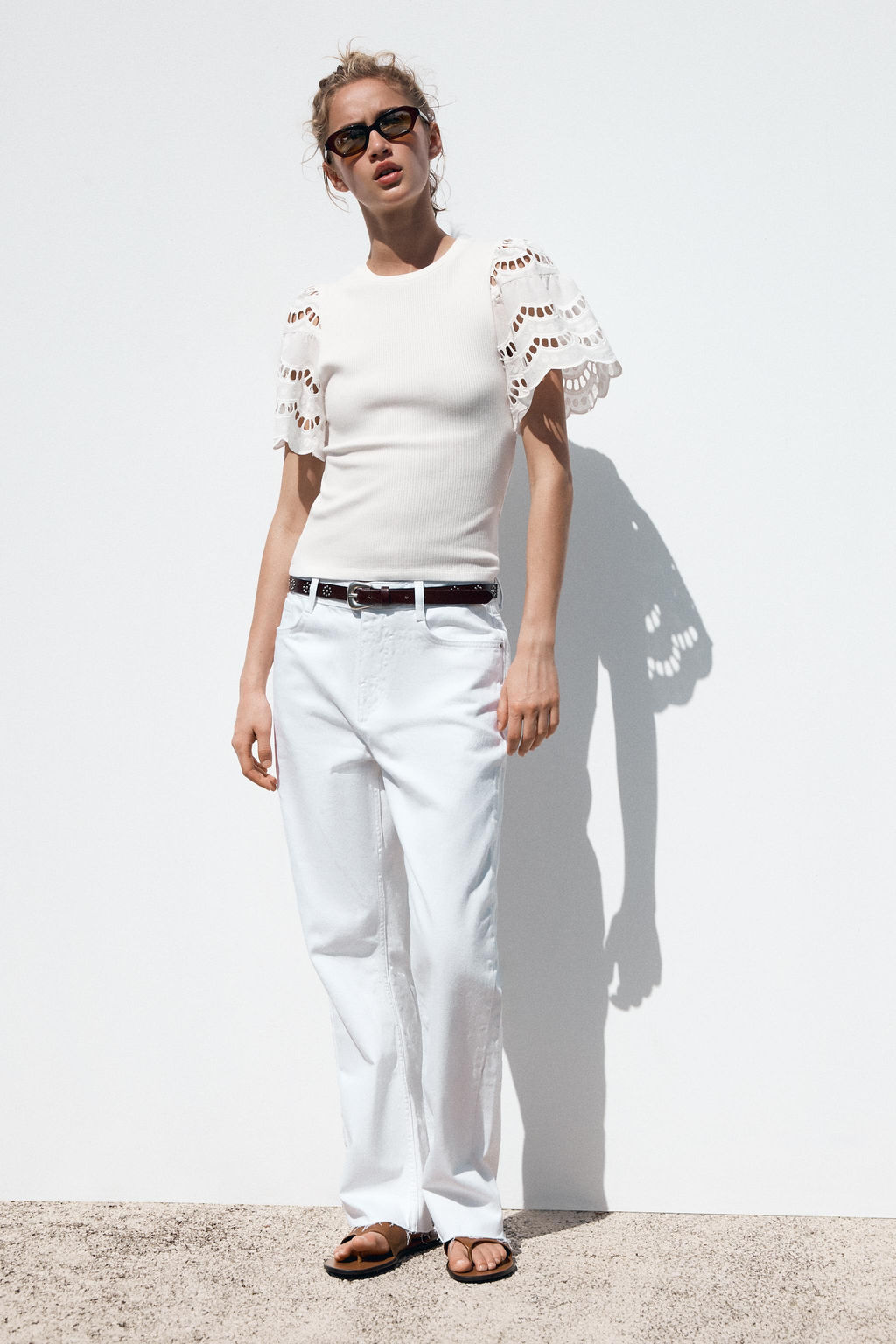 TANK TOP WITH SLEEVE EMBROIDERY - Zara фото 17
