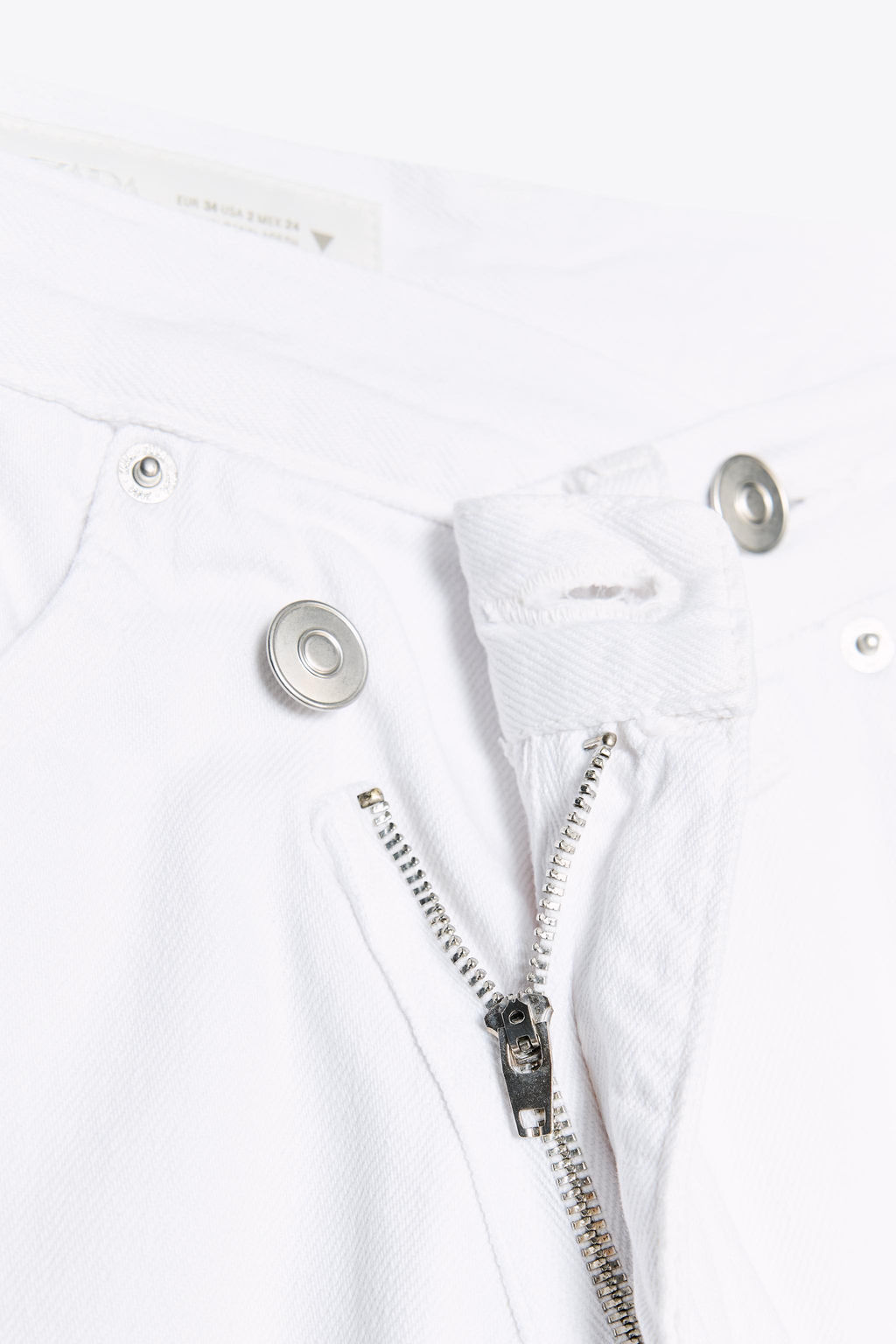 HIGH-WAIST TRF WIDE-LEG CROSSOVER WAIST JEANS - Zara фото 19