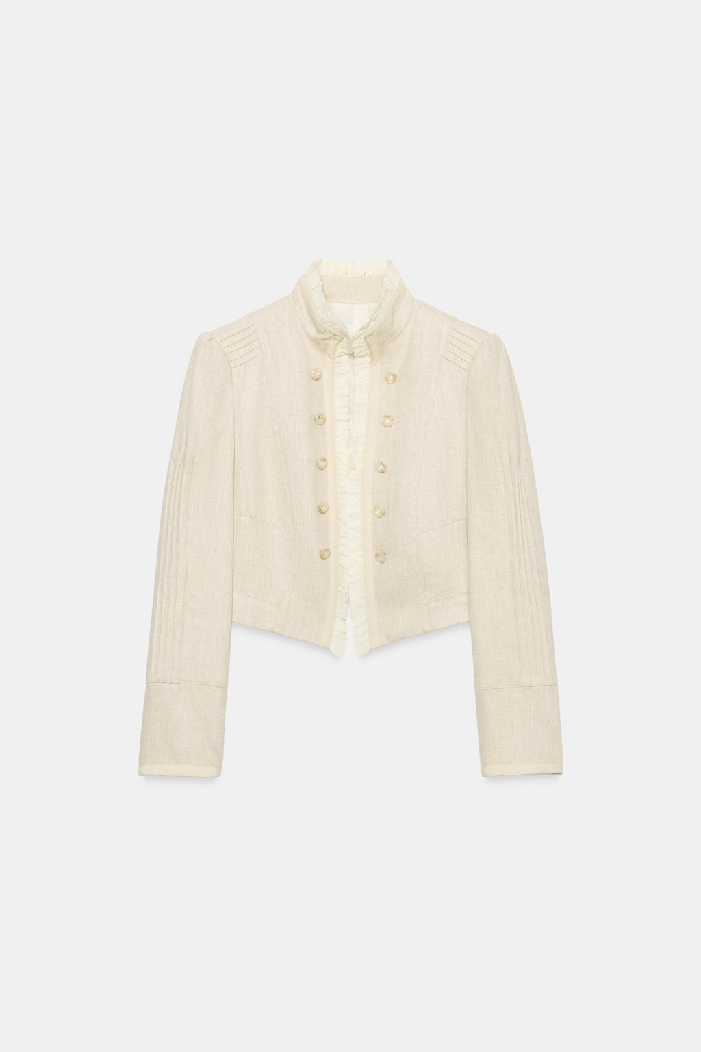 BLAZER CORTA VOLANTES / Beige claro - Zara фото 8