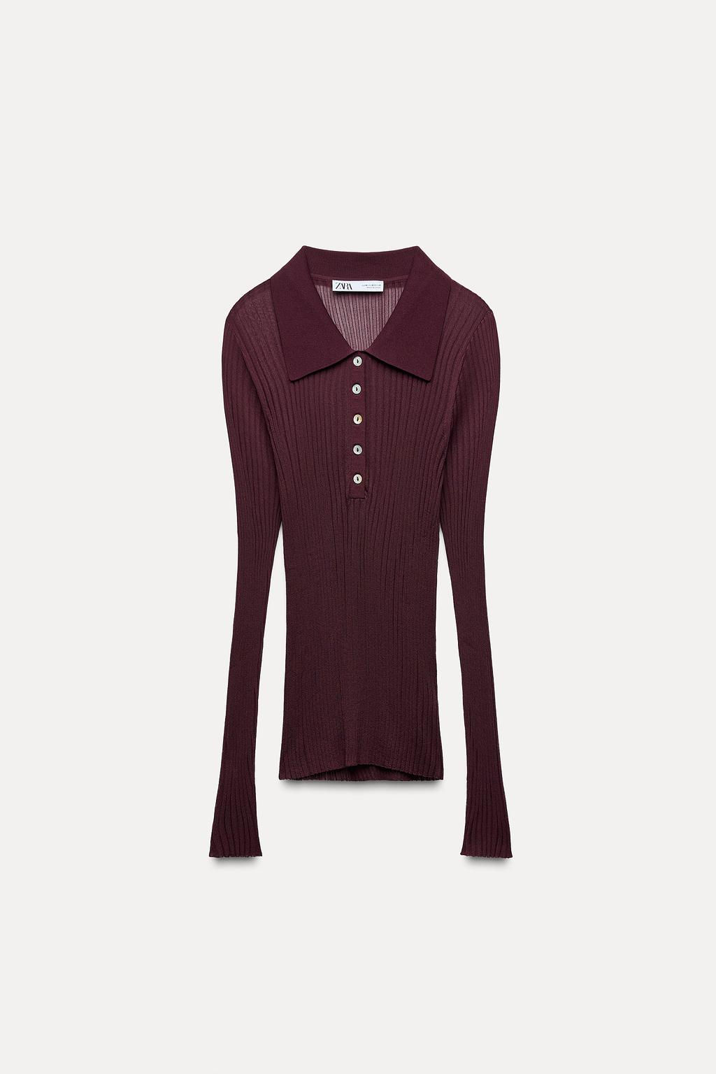 RIBBED FINE KNIT TOP - Zara фото 6