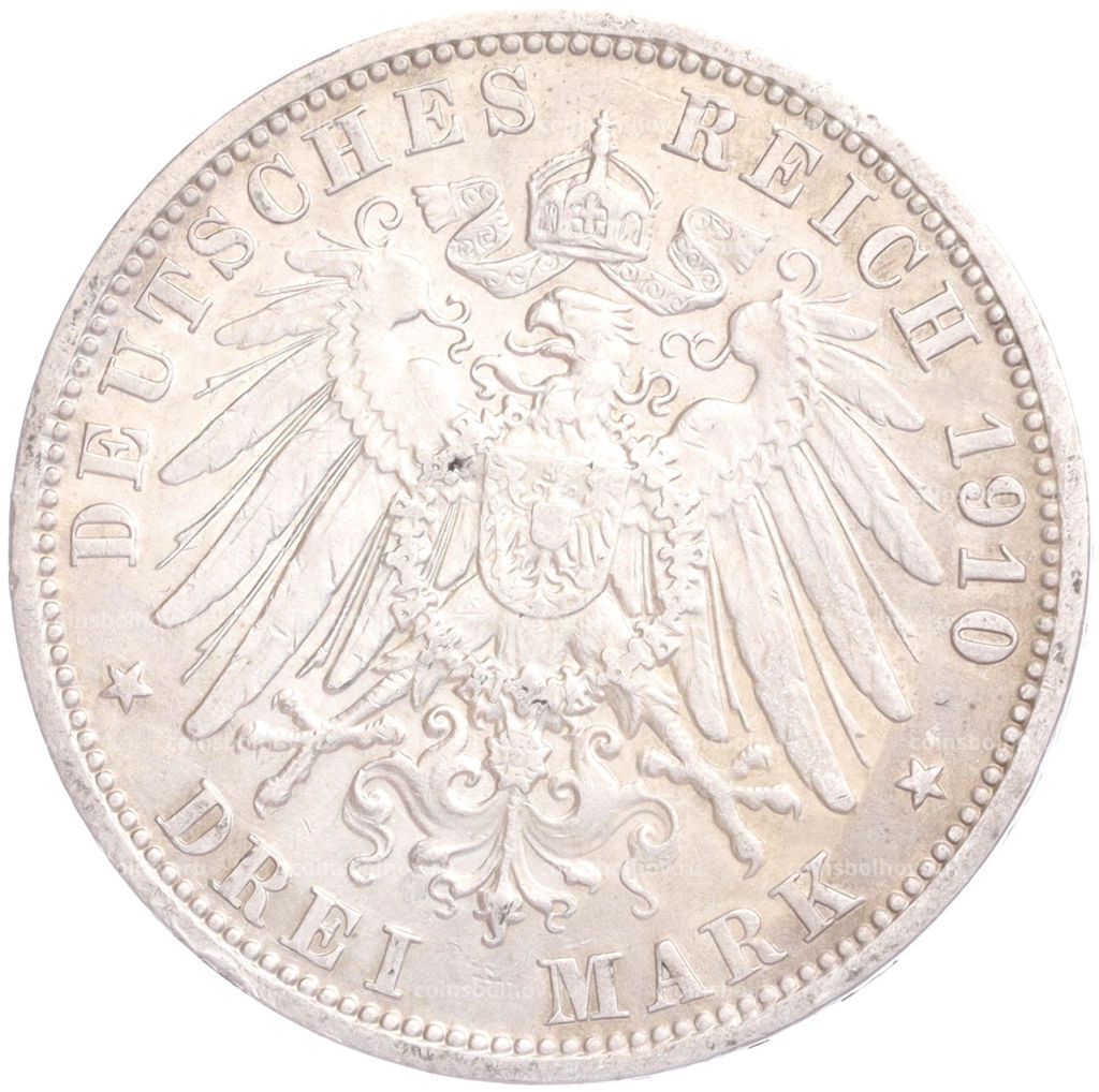 3 марки 1910 года А Германия (Пруссия)