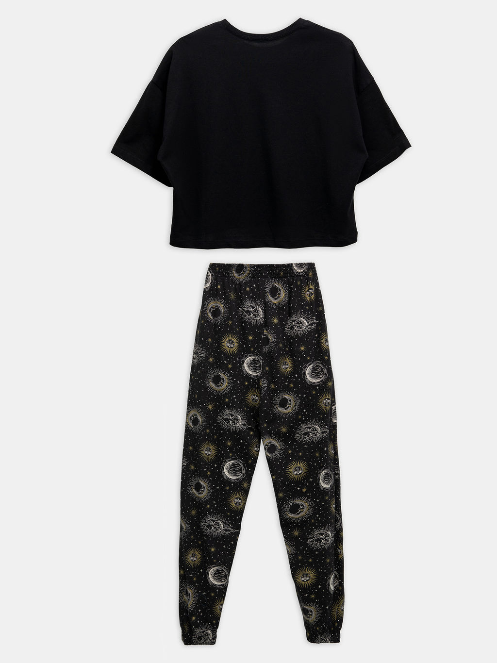 Комплект женский (футболка, брюки) черный с созвездиями черный +созвездия на черном 592432-1 - Mark formelle фото 8