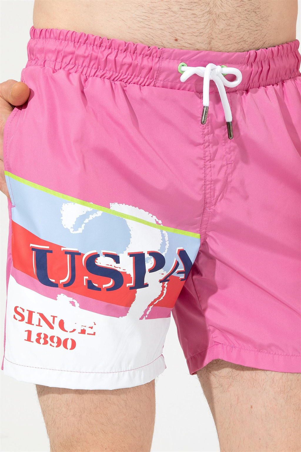 U. S. Polo Assn Мужские розовые шорты для плавания - U.s. polo assn фото 8