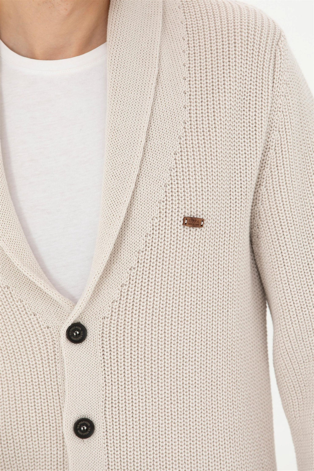 Мужской трикотажный кардиган с камнями - U.s. polo assn фото 7