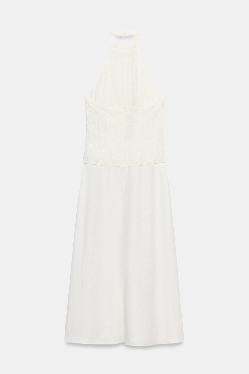 VESTIDO COMBINADO BORDADOS PERFORADOS / Blanco - Zara фото 10