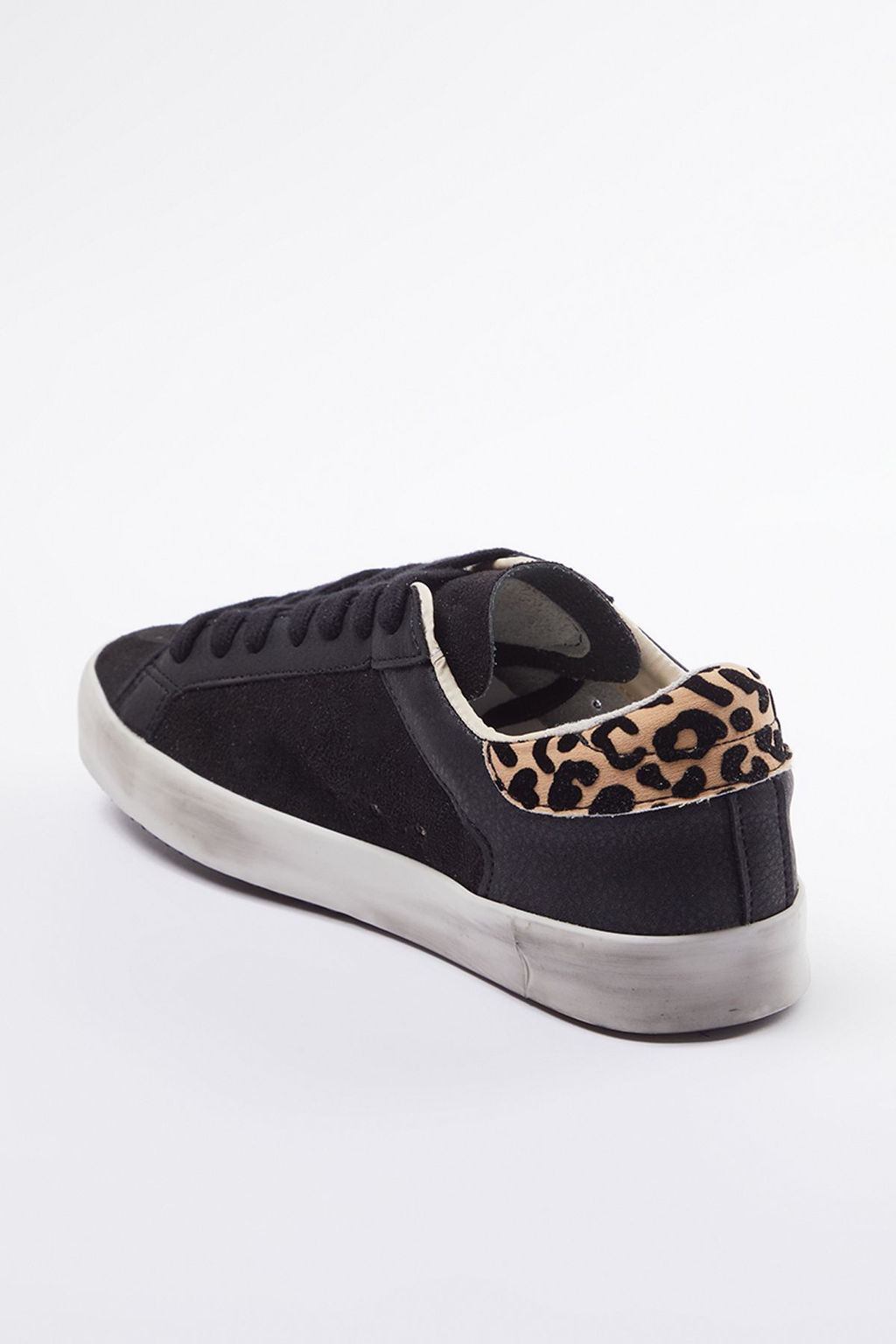 Siyah Leopar Detayl? Retro Kad?n Spor Ayakkab? TAKAW25SN00007