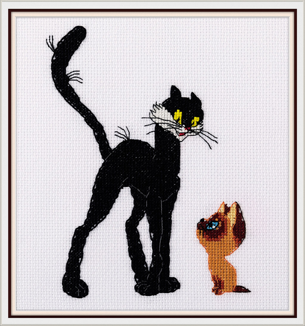 Klart набор для вышивания Союзмультфильм CMF-8-568 Черный кот и котенок Гав 14 х 18 см
